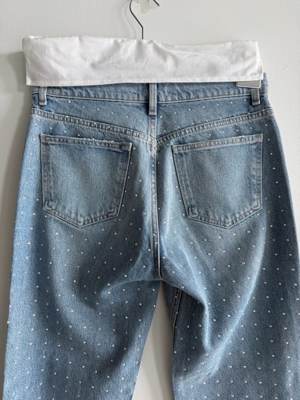 Zara Embellished Straight Leg Jeans size 6 - Picture 4 of 5